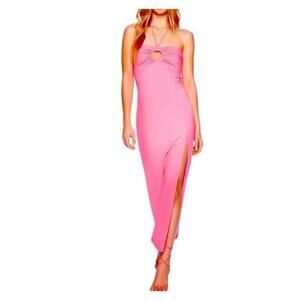 Susana Monaco Keyhole Halter Dress in “Watermelon”, size M, NWT!